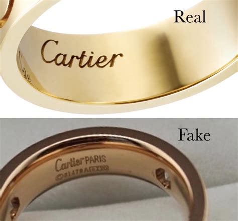 cartier love ring fake|cartier 750 ring 52833a.